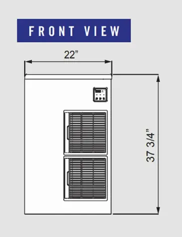 Blue Air Commercial Refrigeration BLMI-650A 22" Crescent Cubes Ice Maker, Cube-Style - 600-700 lbs/24 Hr Ice Production, Air-Cooled, 208-230 Volts