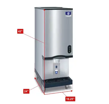 Manitowoc CNF0202A    16.25" Nugget Ice Maker Dispenser, Nugget-Style - 300-400 lb/24 Hr Ice Production, Air-Cooled, 115 Volts