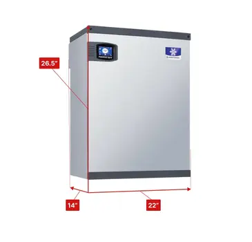 Manitowoc IBF0820C 22" Half-Dice Ice Maker, Cube-Style - 700-900 lb/24 Hr Ice Production, Air-Cooled, 115 Volts