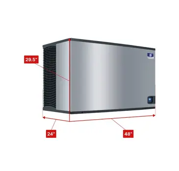 Manitowoc IDT1900A 48" Full-Dice Ice Maker, Cube-Style - 1500-2000 lbs/24 Hr Ice Production, Air-Cooled, 208-230 Volts