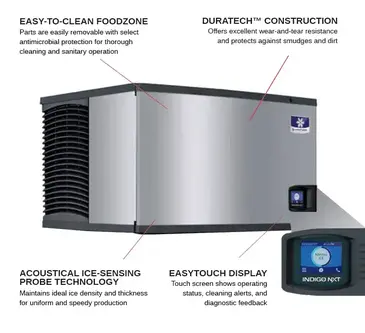 Manitowoc IRT0500W 30" Regular Ice Maker, Cube-Style - 400-500 lbs/24 Hr Ice Production, Water-Cooled, 115 Volts