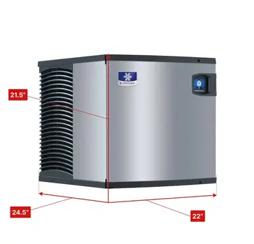 Manitowoc IRT0620W    22"  Regular Size Cubes Ice Maker, Cube-Style - 400-500 lbs/24 Hr Ice Production,  Water-Cooled, (-251) 230v/50/1-ph, 5.4 amps, CE