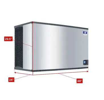 Manitowoc IRT1900A 48" Regular Size Cubes Ice Maker, Cube-Style - 1500-2000 lbs/24 Hr Ice Production, Air-Cooled, 208-230 Volts