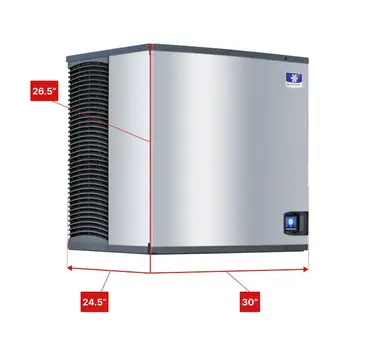 Manitowoc IYF0900C 30" Half-Dice Ice Maker, Cube-Style - 700-900 lb/24 Hr Ice Production, Air-Cooled, 115 Volts