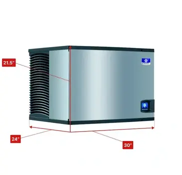 Manitowoc IYT0450W 30" Half-Dice Ice Maker, Cube-Style - 400-500 lbs/24 Hr Ice Production, Water-Cooled, 115 Volts