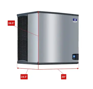 Manitowoc IYT0900A 30" Half-Dice Ice Maker, Cube-Style - 700-900 lb/24 Hr Ice Production, Air-Cooled, 208-230 Volts