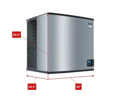 Manitowoc IYT1200N 30" Half-Dice Ice Maker, Cube-Style - 1000-1500 lbs/24 Hr Ice Production, Air-Cooled, 208-230 Volts