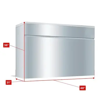 Manitowoc SDT3000W 48" Full-Dice Ice Maker, Cube-Style - 2000+ lbs/24 Hr Ice Production, Water-Cooled, 208-230 Volts