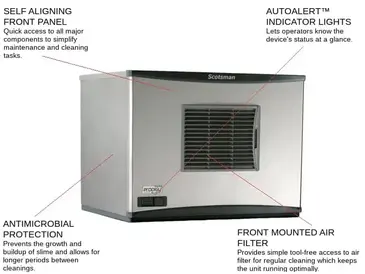 Scotsman C0630SA-6 30" Half-Dice Ice Maker, Cube-Style - 600-700 lbs/24 Hr Ice Production, Air-Cooled, 230 Volts